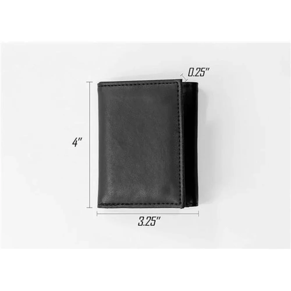 Laser Engraved Trifold Laser Engraved Tri-Fold Wallet - Men's Accessory